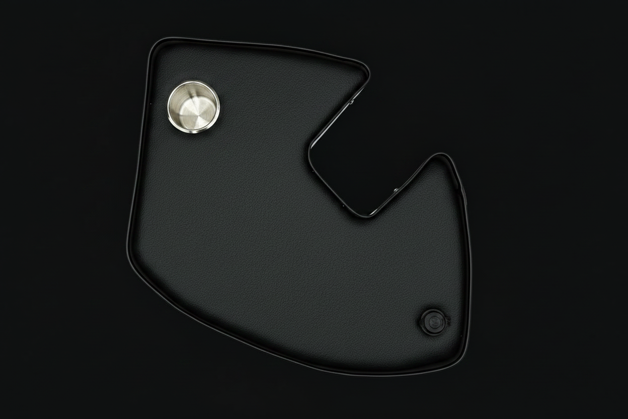 Agrishelf Black 1 cup holder 1 socket