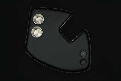 Agrishelf Black 2 cup holders 2 sockets