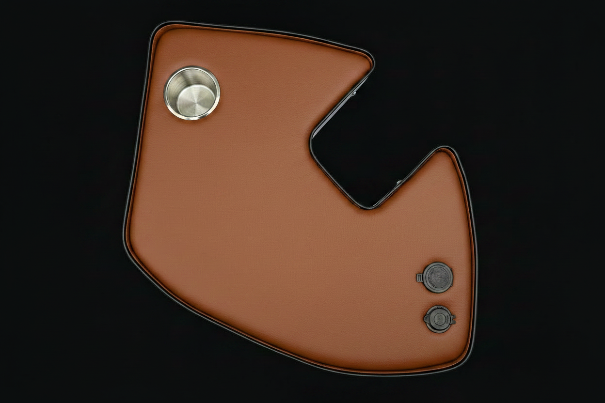 Agrishelf Brown 1 cup holder 2 sockets