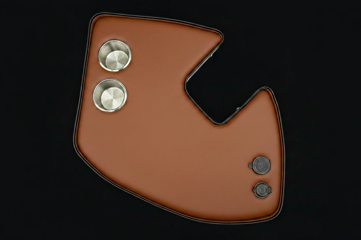 Agrishelf Brown 2 cup holders 2 sockets