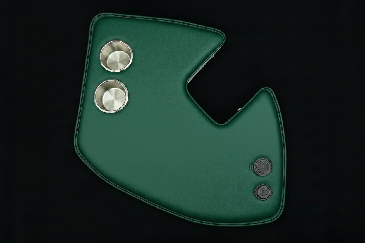 Agrishelf Green  2 cup holders 2 sockets