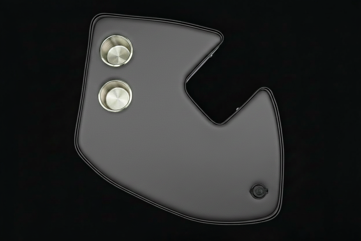 Agrishelf Grey 2 cup holders 1 socket