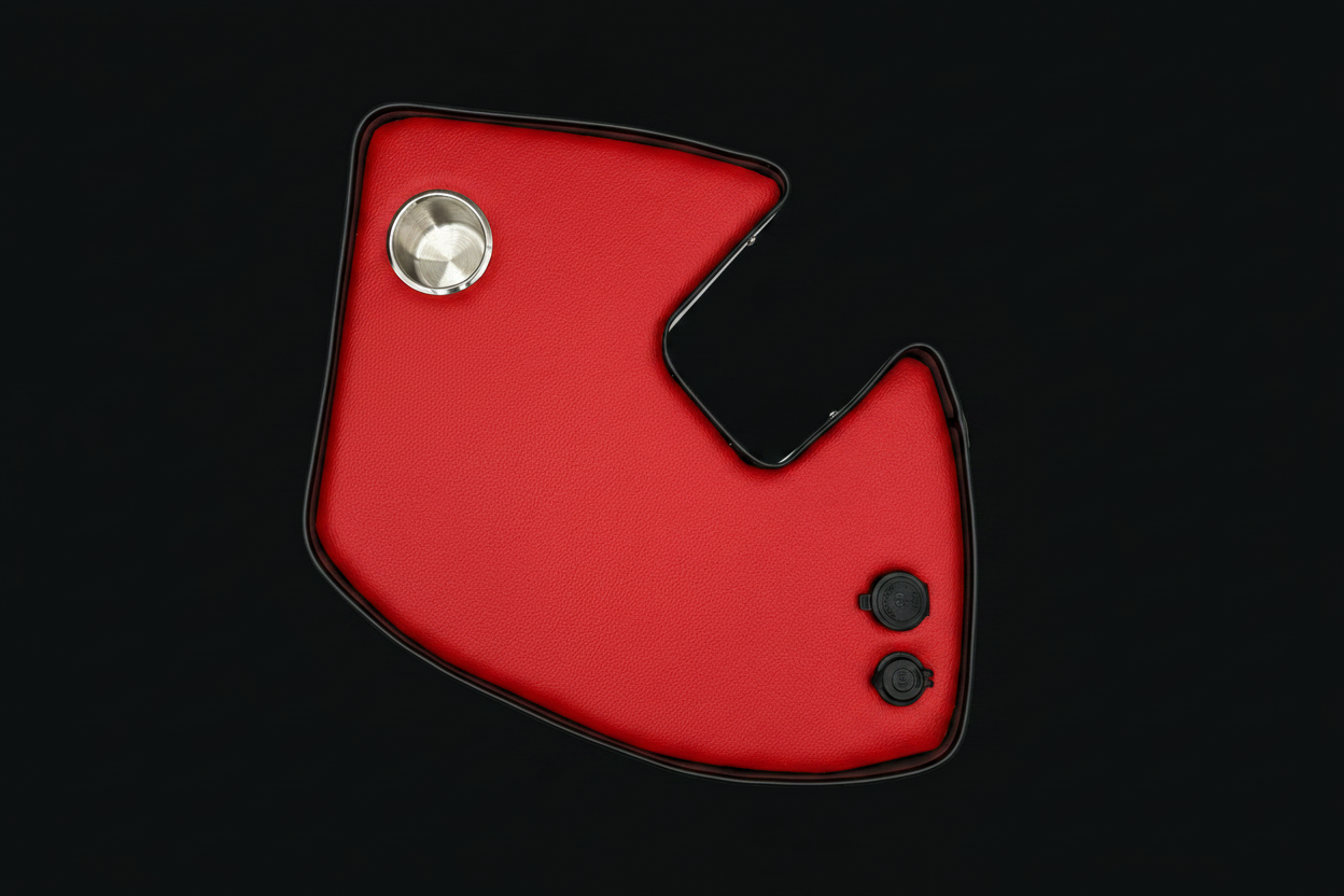 Agrishelf Red 1 cup holder 2 sockets