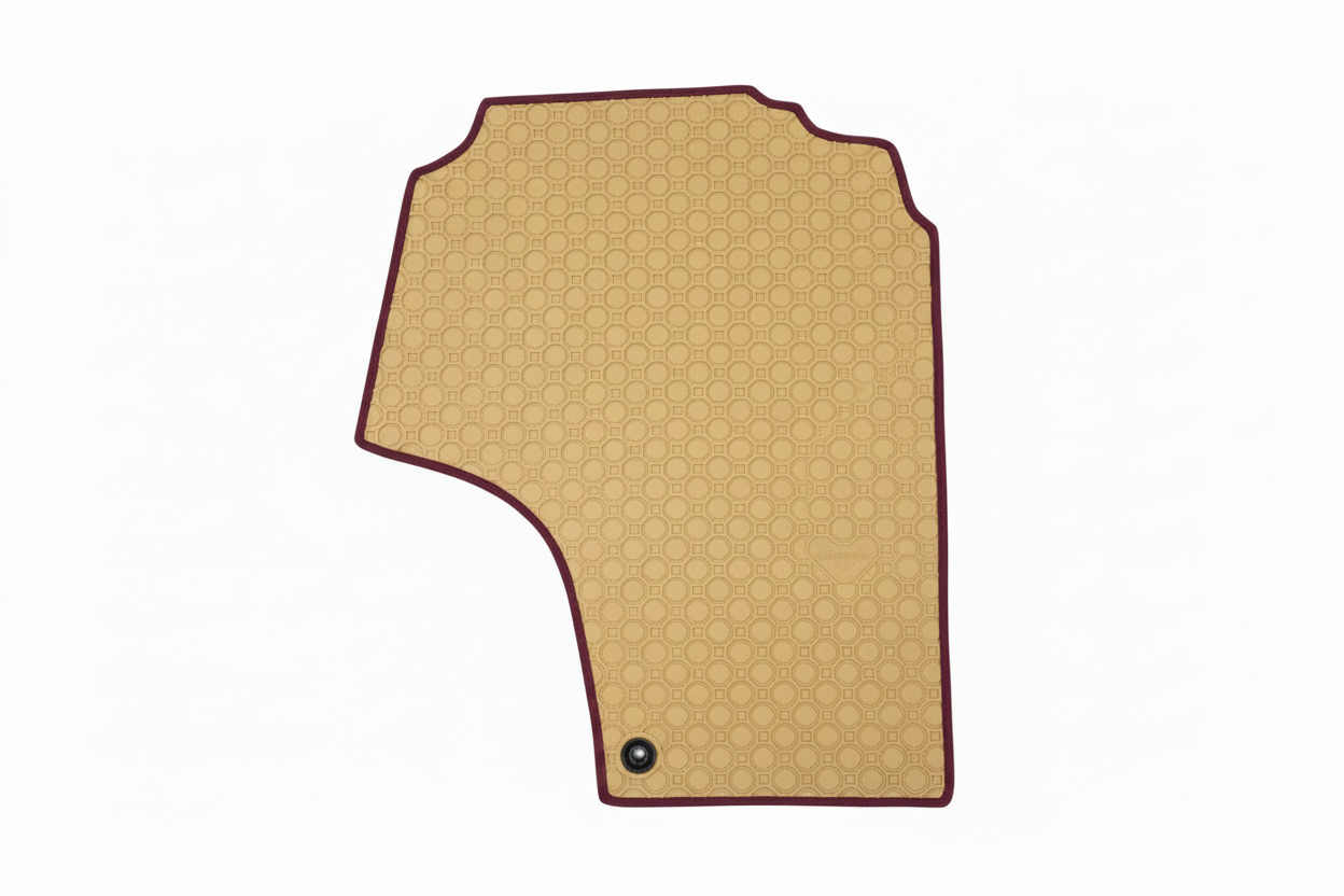 Rubber Add On Cream Burgundy Trim