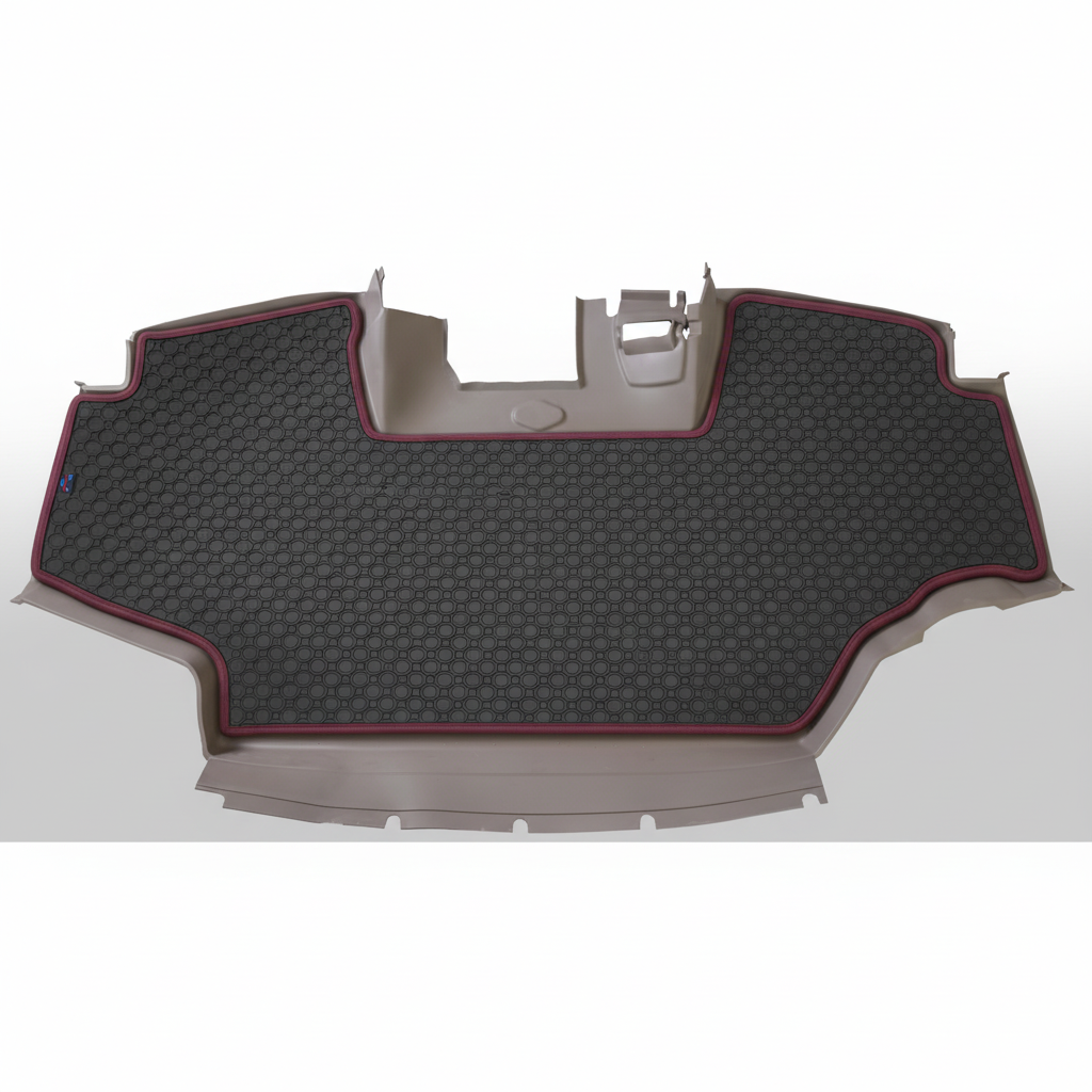 Rubber mat Black Burgundy Trim