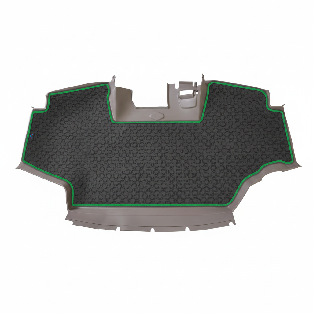 Rubber mat Black Green Trim