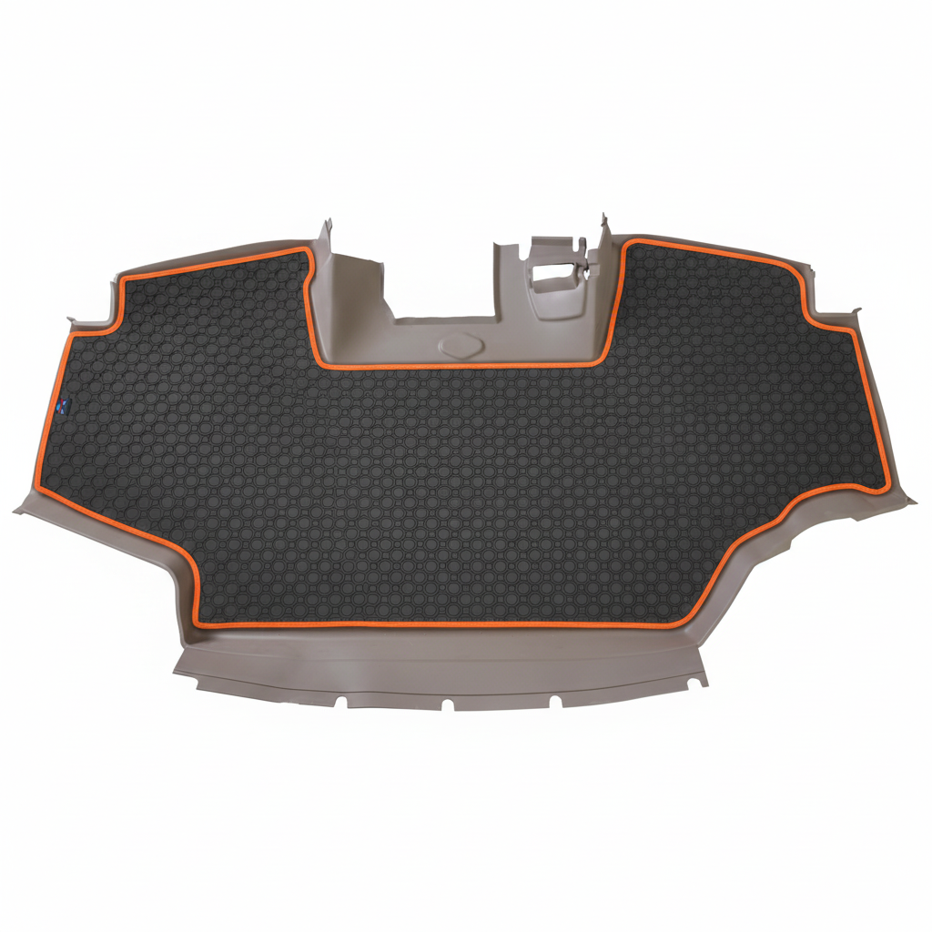 Rubber mat Black Orange Trim