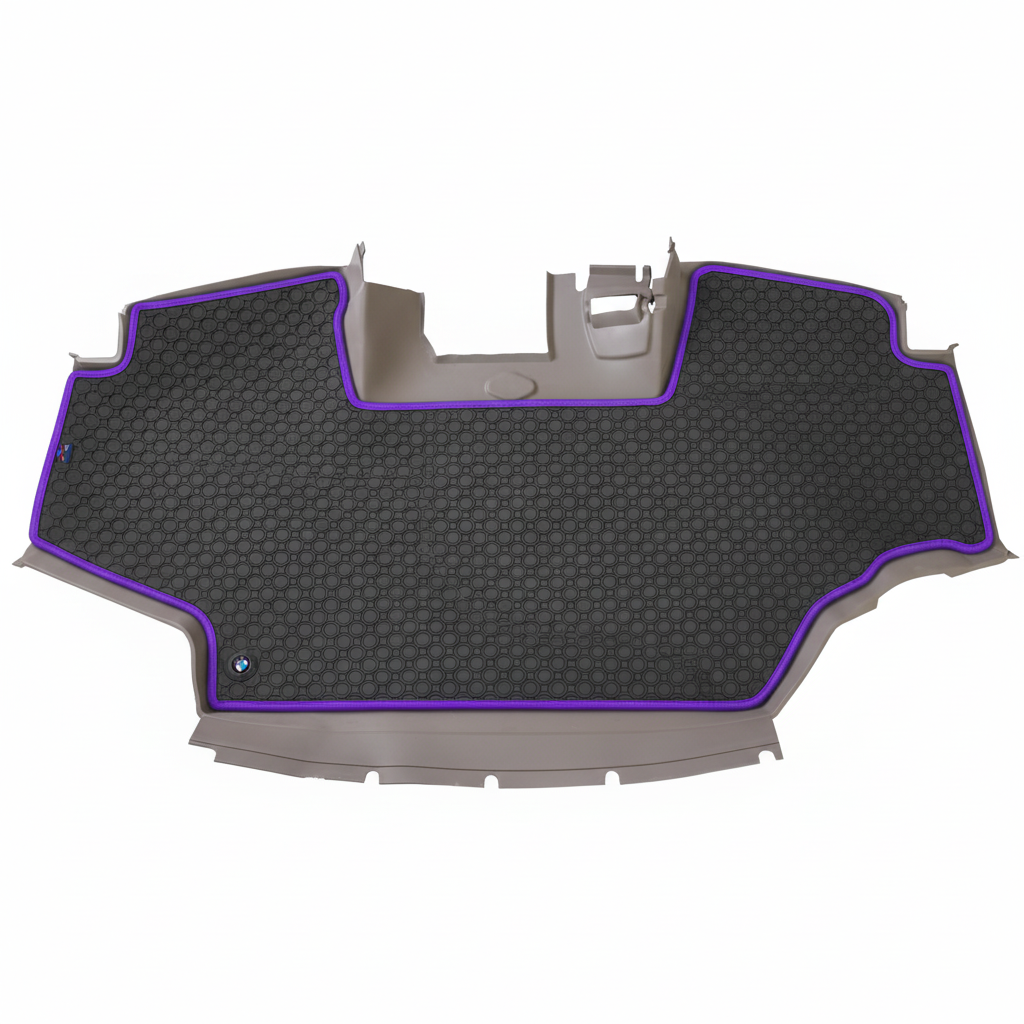 Rubber mat Black Purple Trim