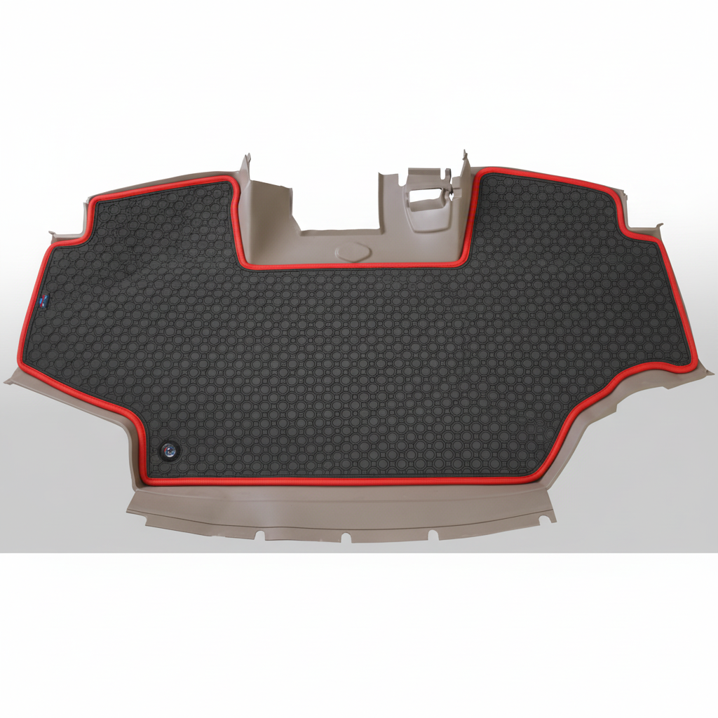 Rubber mat Black Red Trim