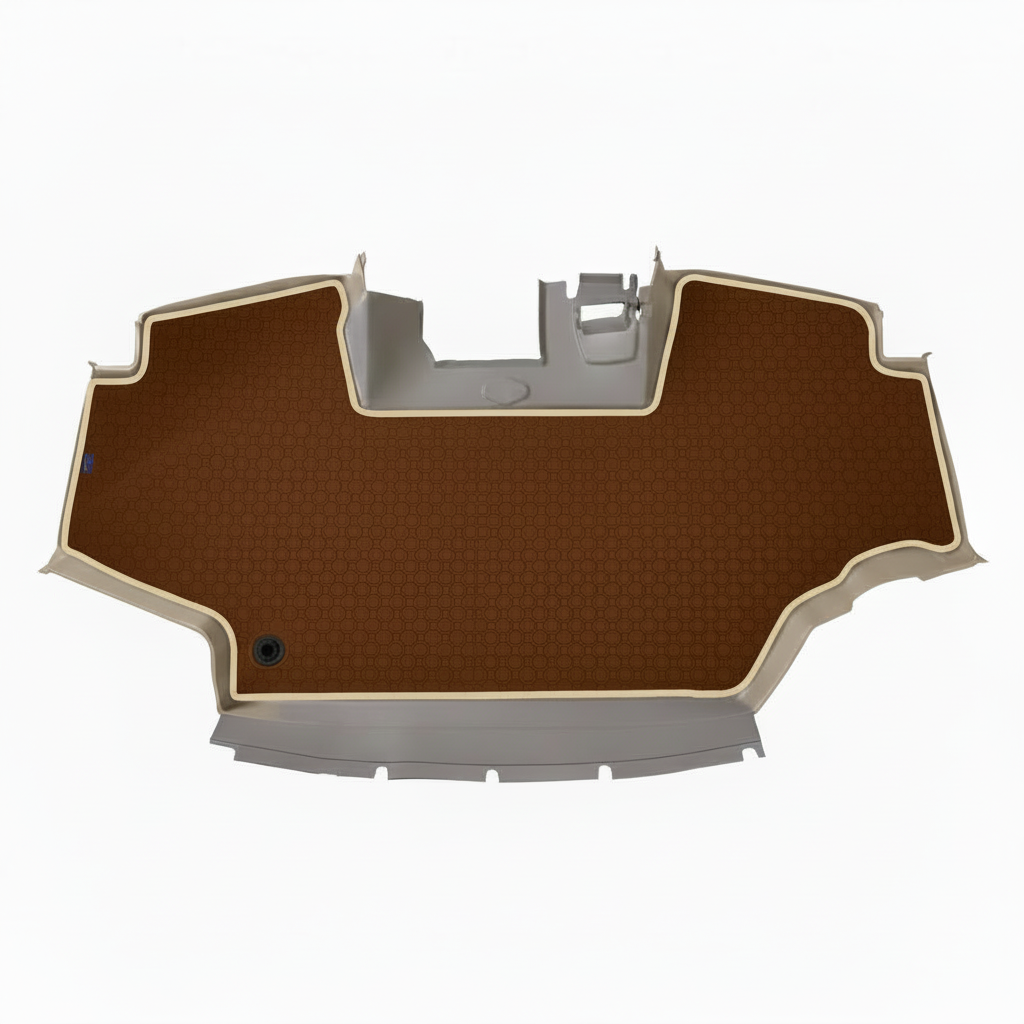 Rubber mat Brown Beige Trim