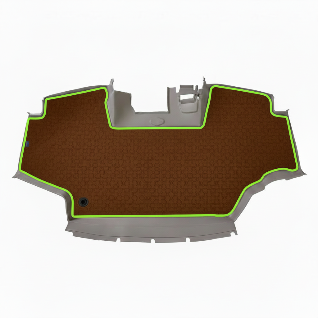 Rubber mat Brown Lime Trim
