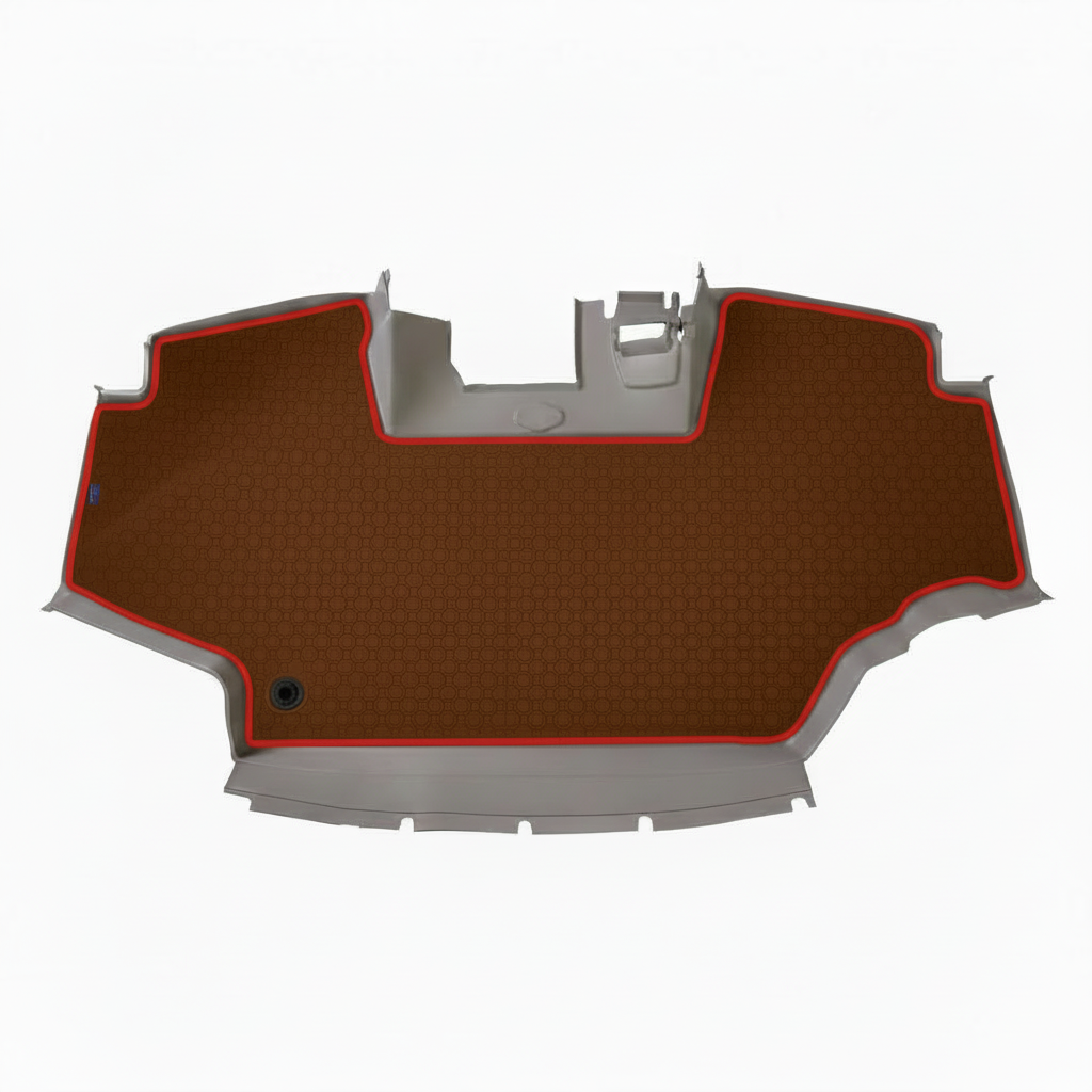 Rubber mat Brown Red Trim