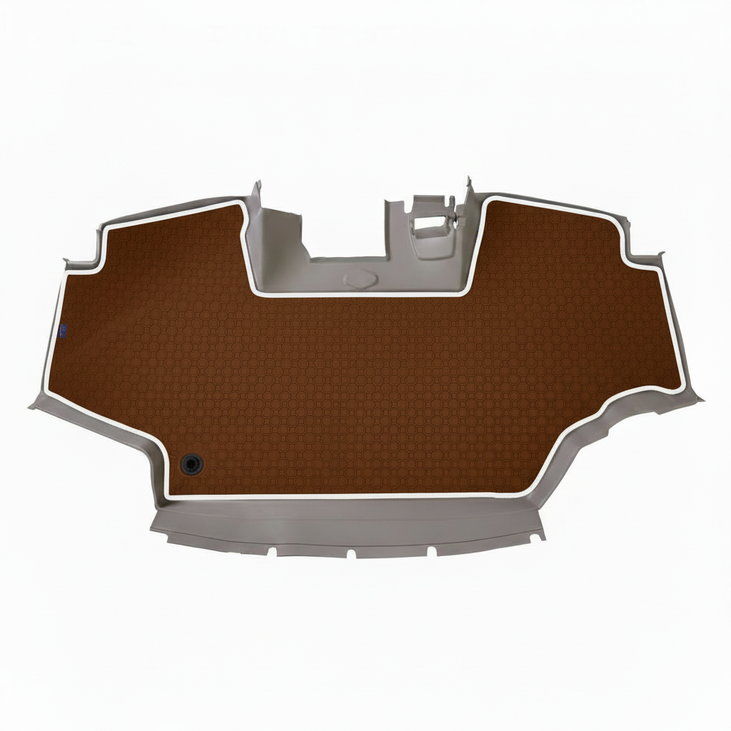 Rubber mat Brown White Trim