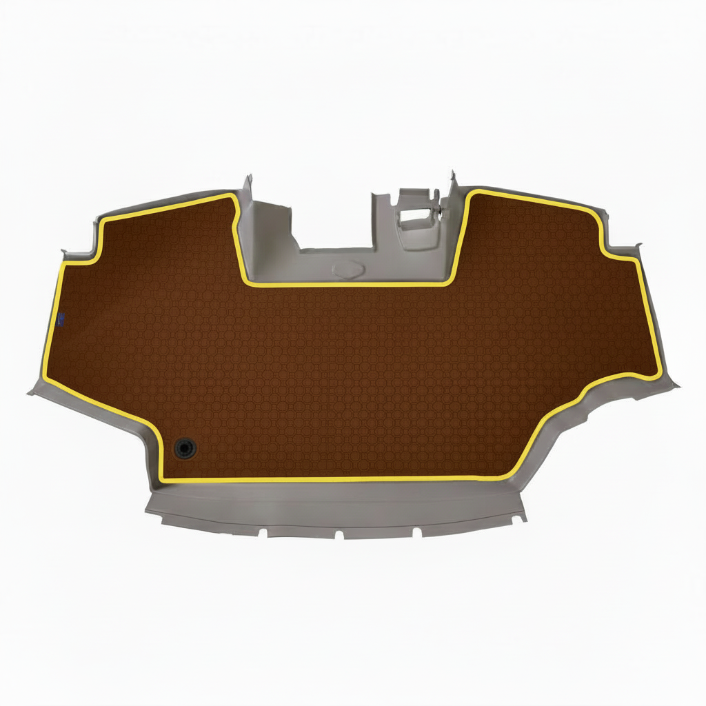 Rubber mat Brown Yellow Trim