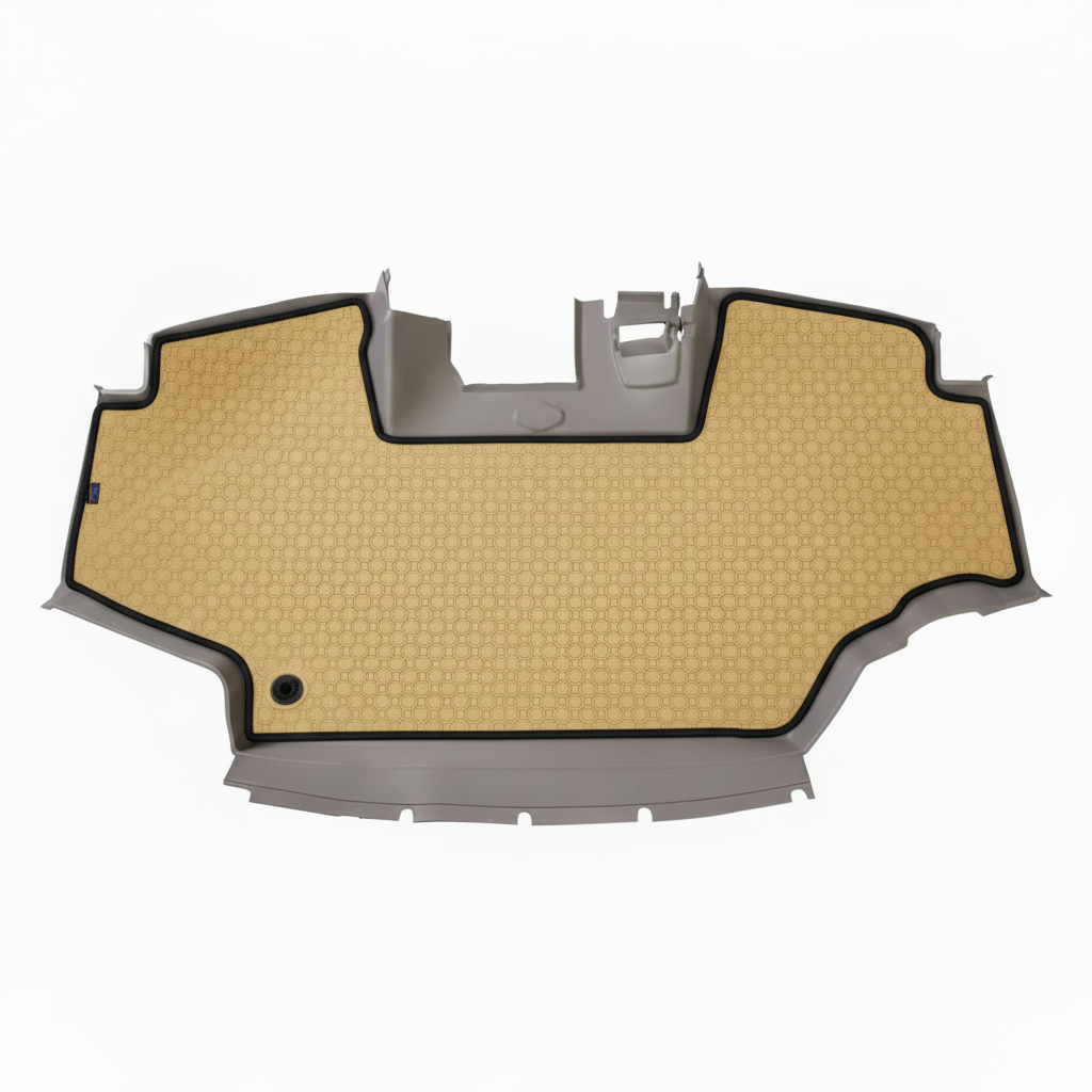 Rubber mat Cream Black Trim