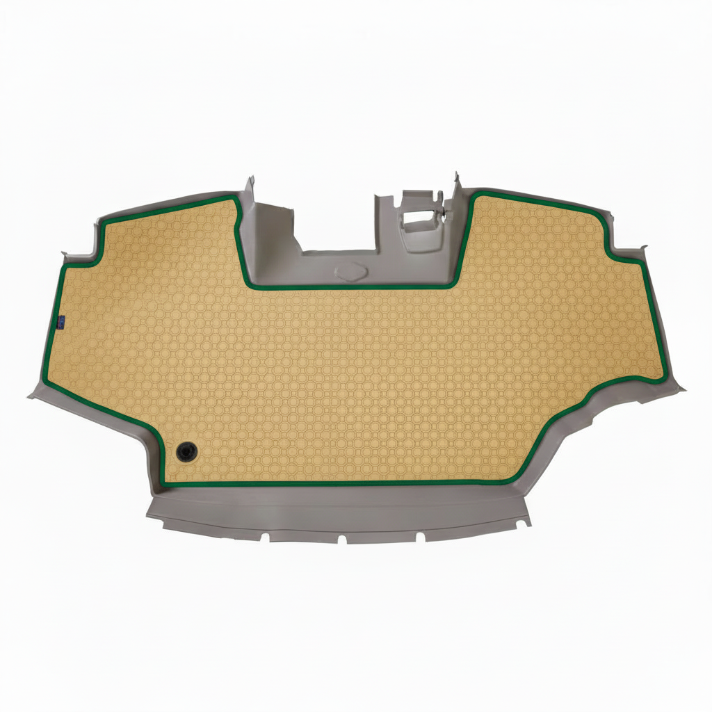 Rubber mat Cream Malachite Trim