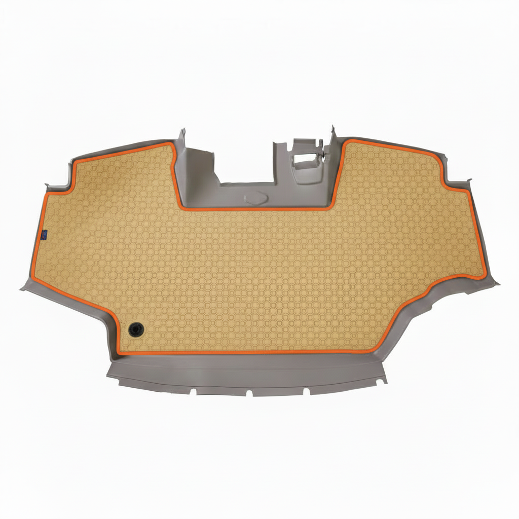 Rubber mat Cream Orange Trim
