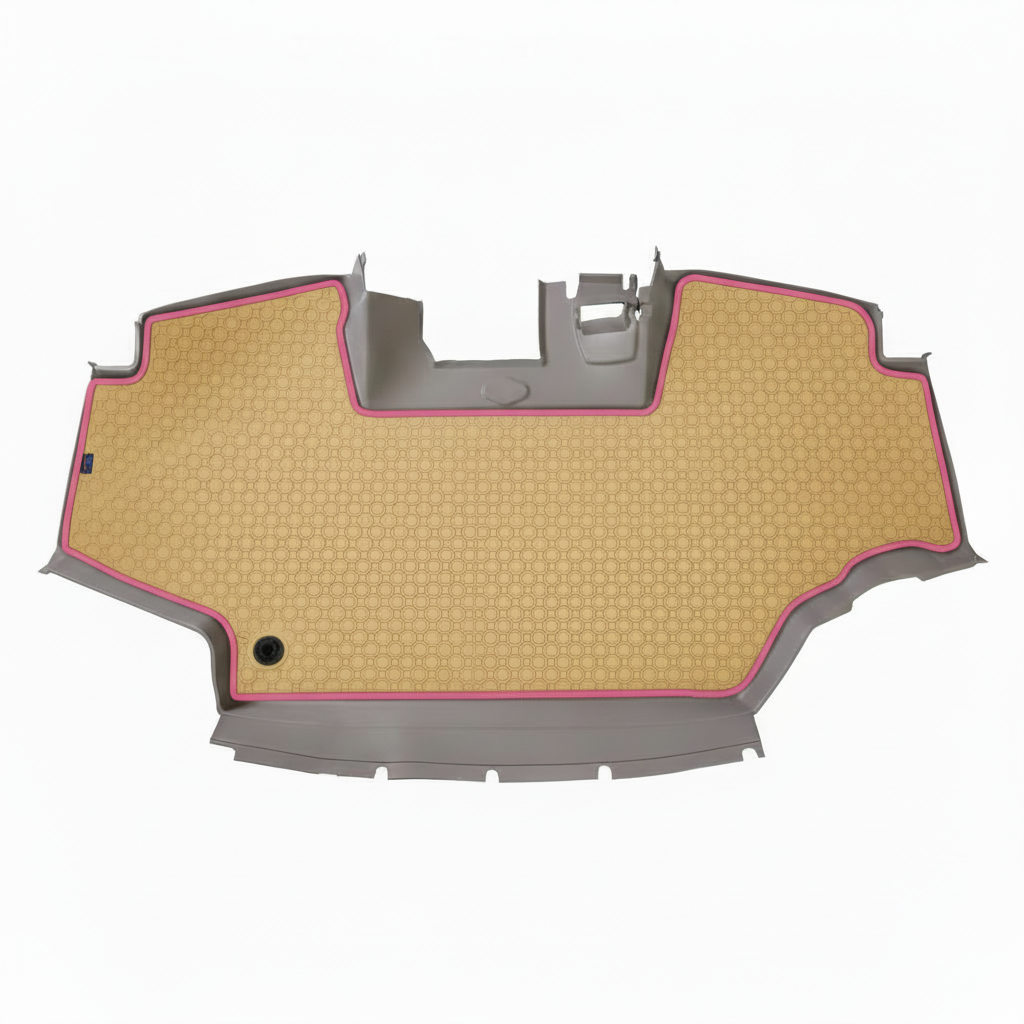 Rubber mat Cream Pink Trim