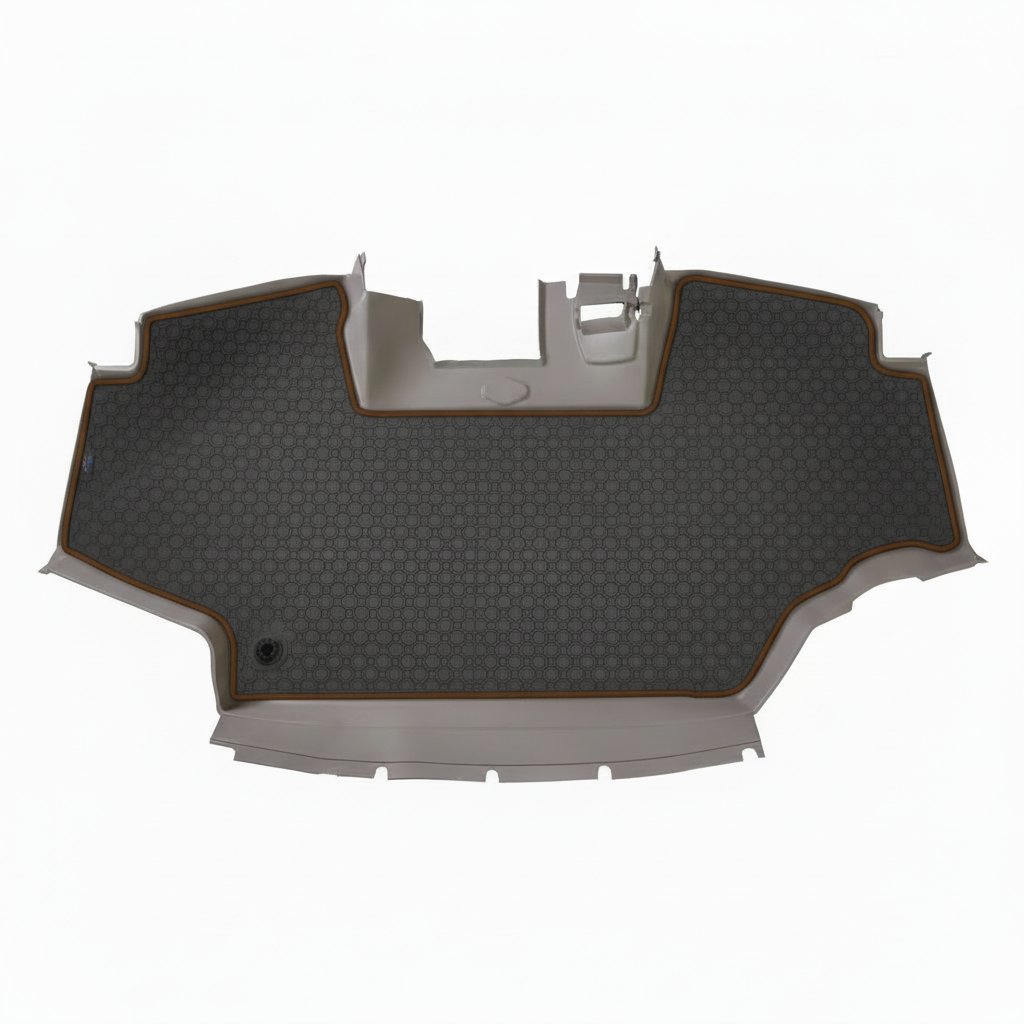 Rubber mat Grey Brown Trim