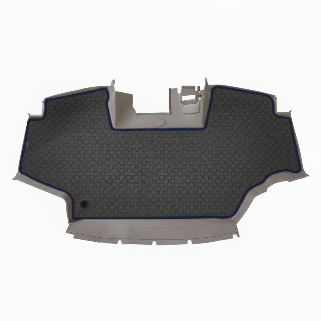Rubber mat Grey Navy Trim