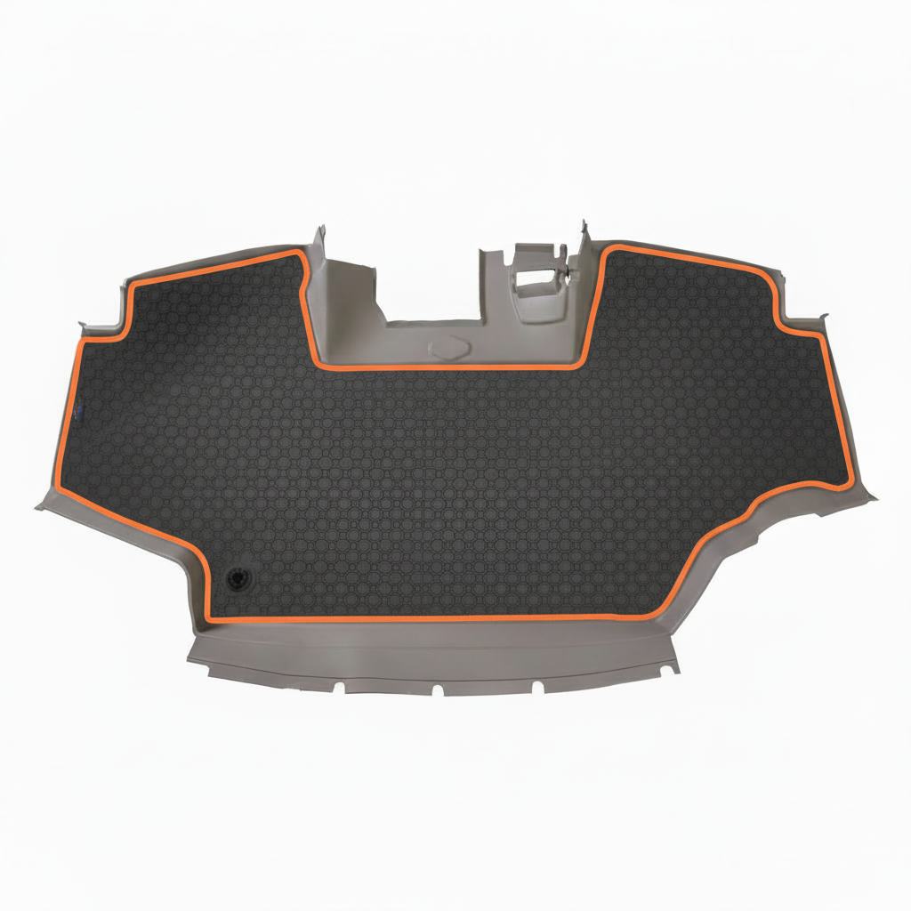 Rubber mat Grey Orange Trim