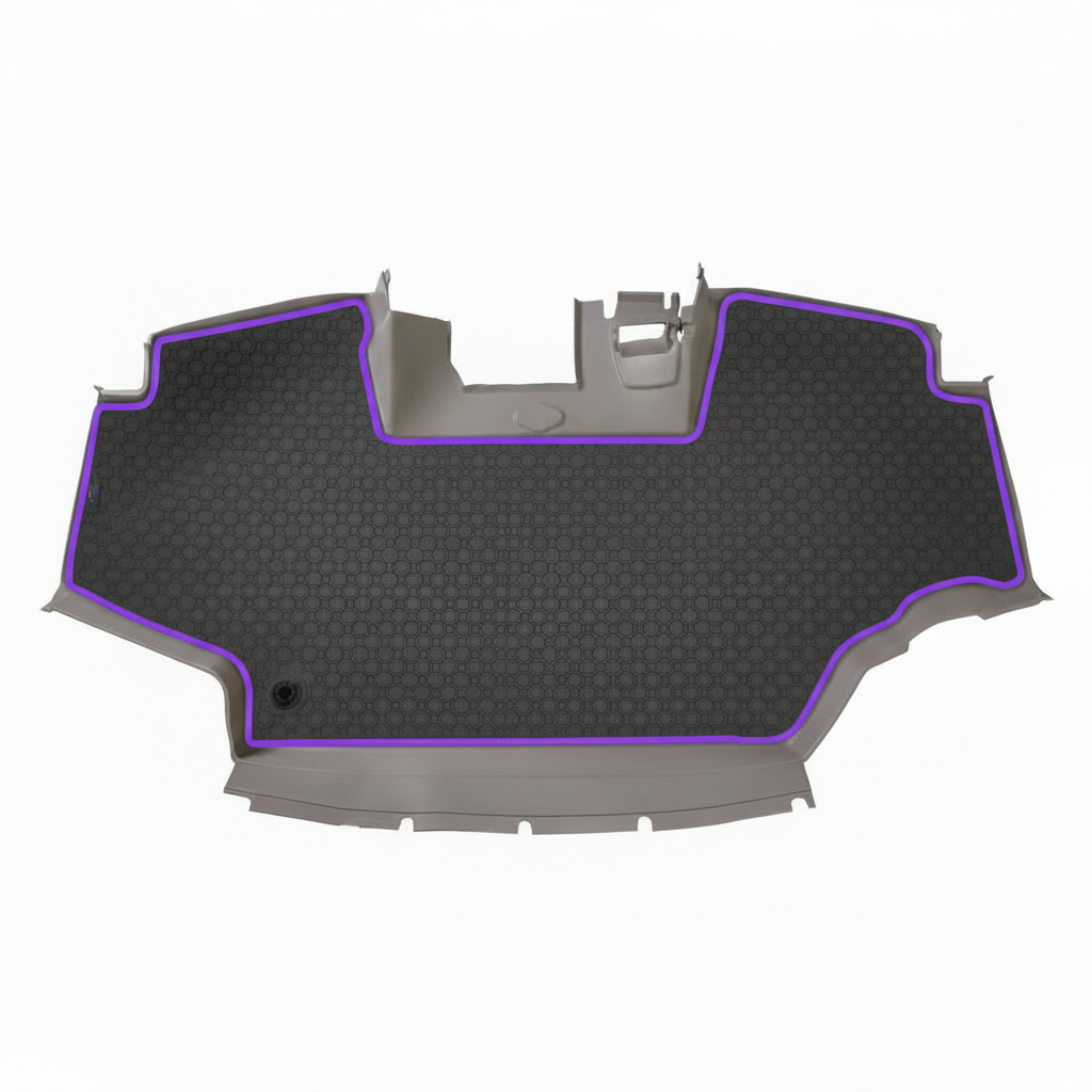 Rubber mat Grey Purple Trim