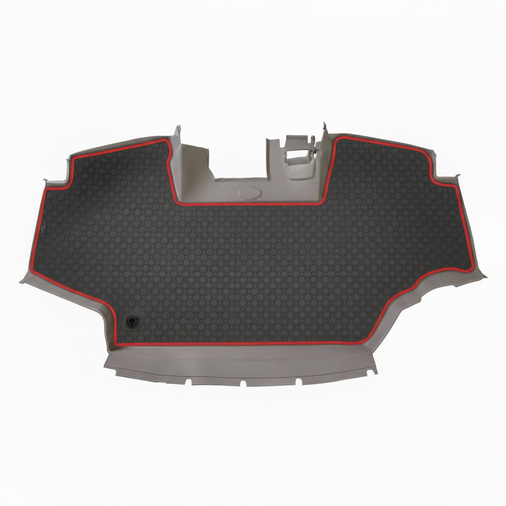 Rubber mat Grey Red Trim