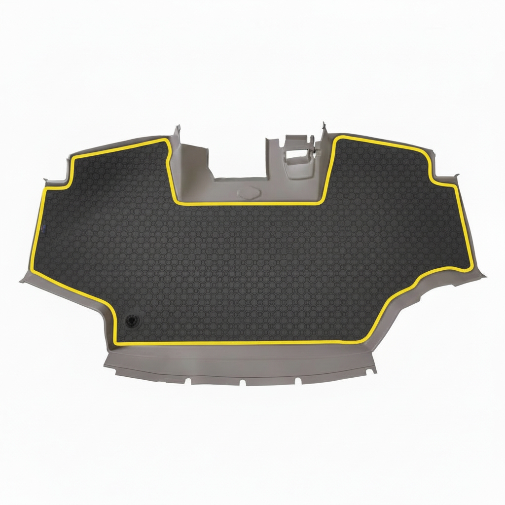Rubber mat Grey Yellow Trim 