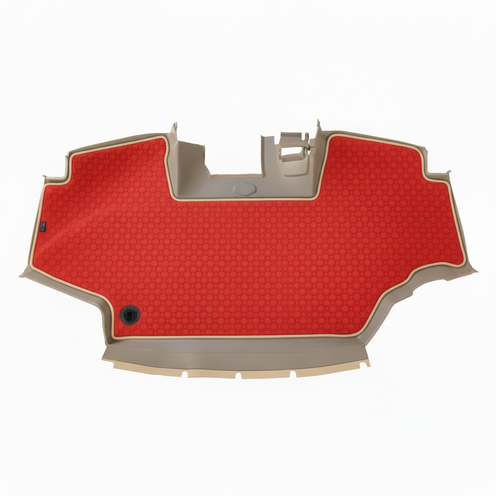 Rubber mat Red Beige Trim