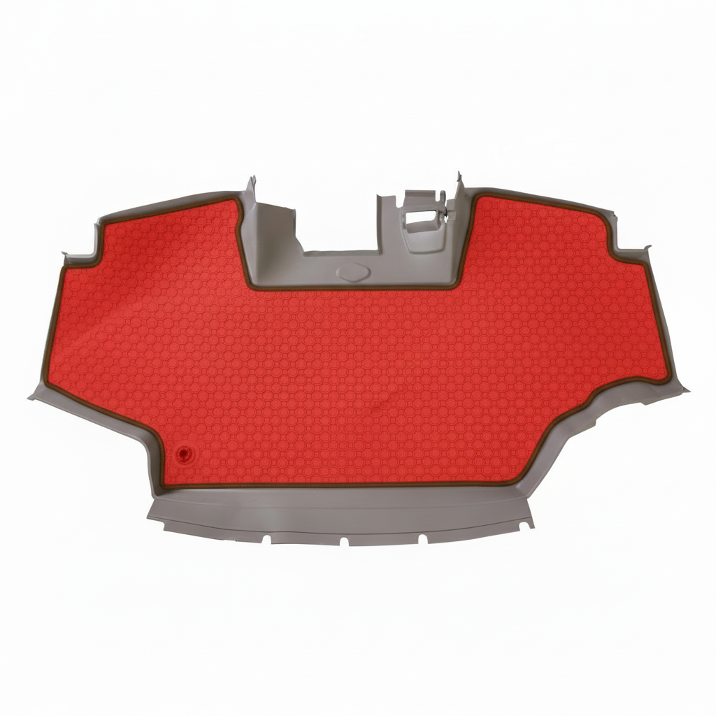 Rubber mat Red Brown Trim