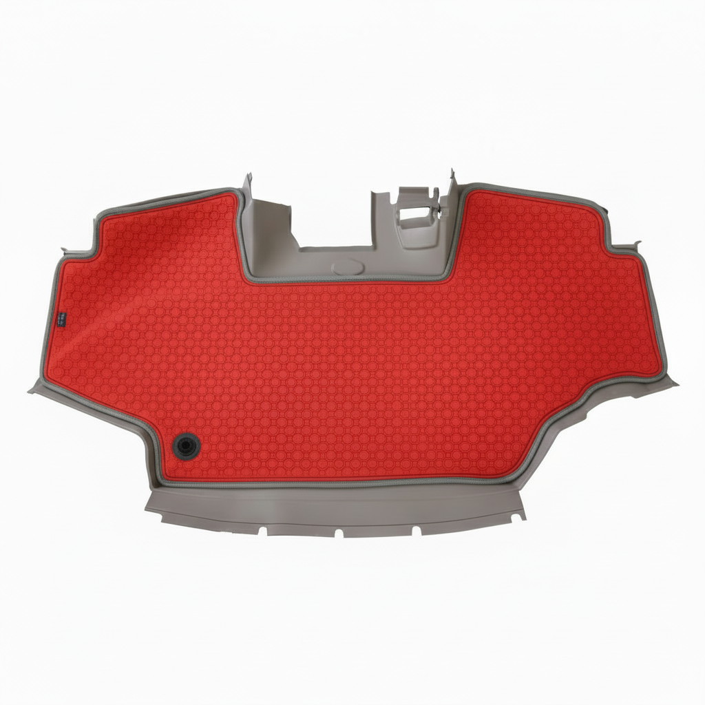 Rubber mat Red Grey Trim