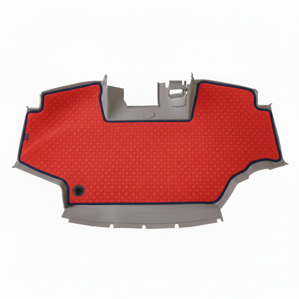 Rubber mat Red Navy Trim