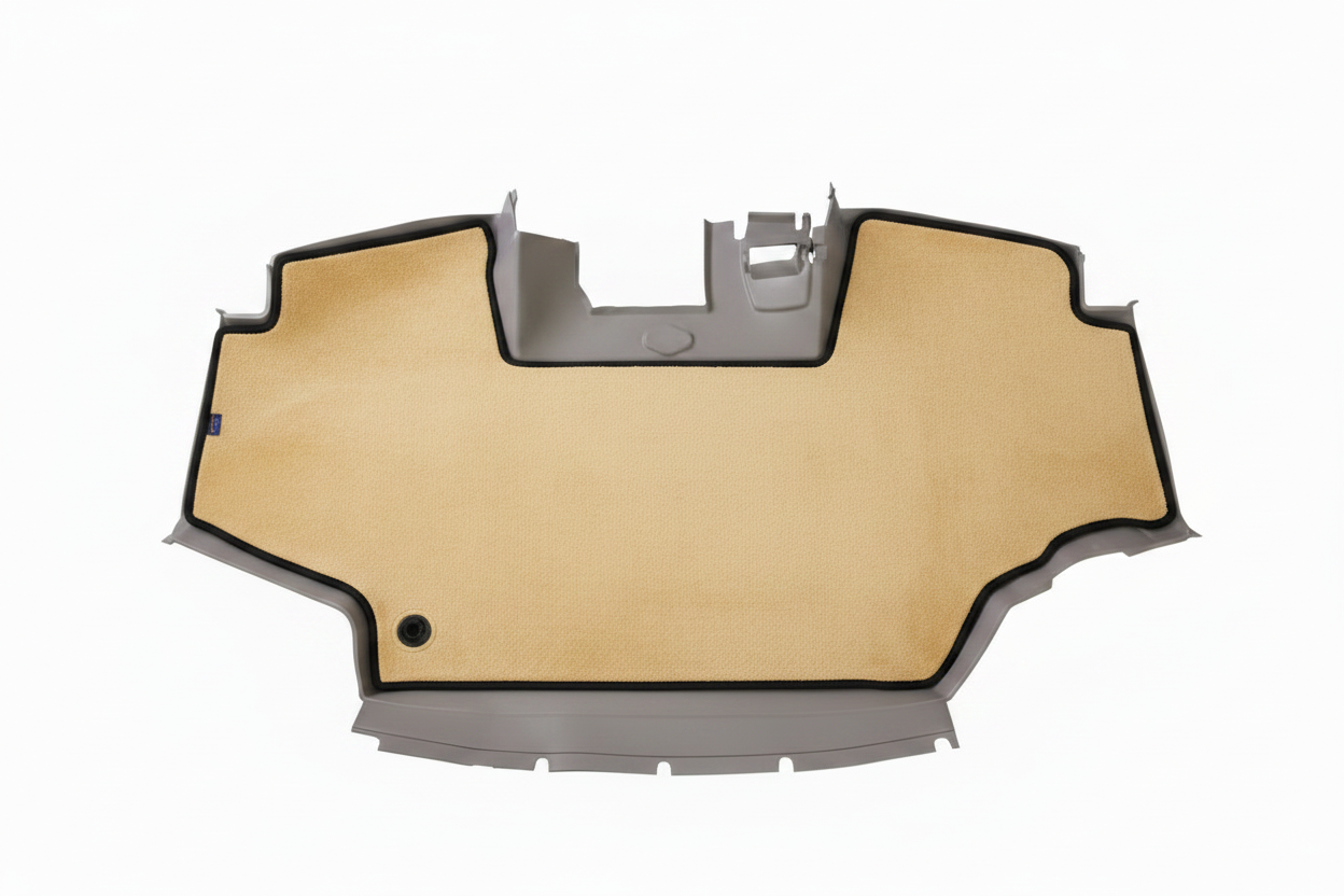 Velour Carpet Beige Black Trim