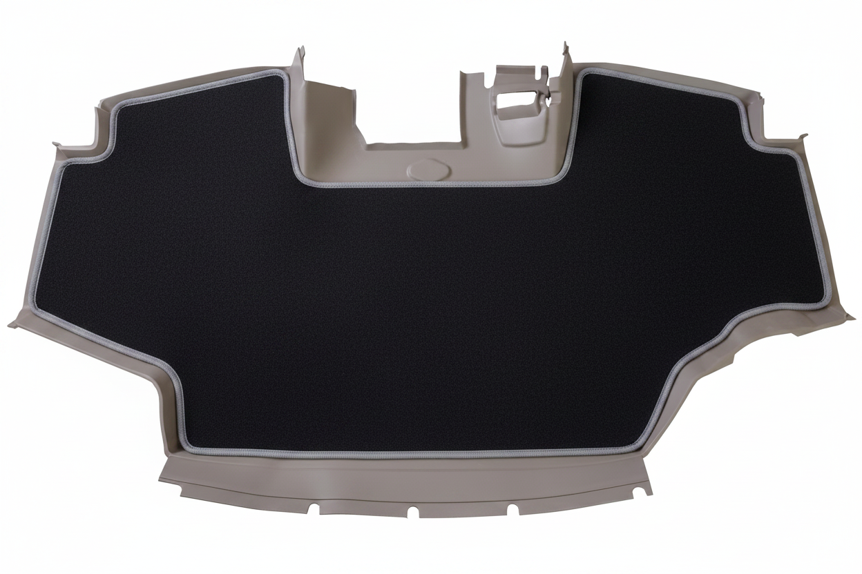 Velour Carpet Black Grey Trim