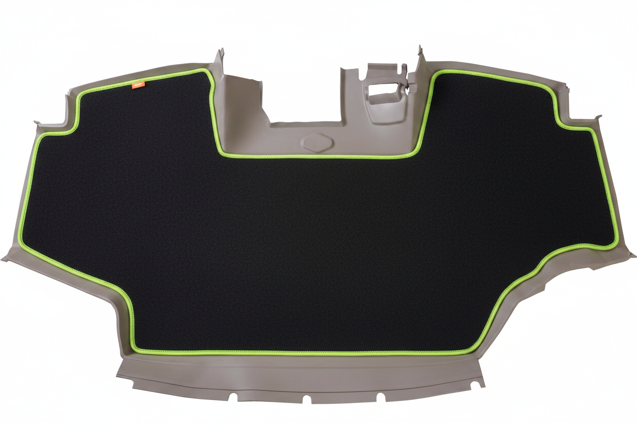 Velour Carpet Black Lime Trim