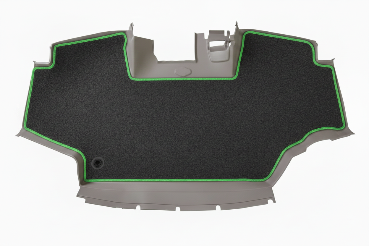 Velour Carpet Grey Green Trim