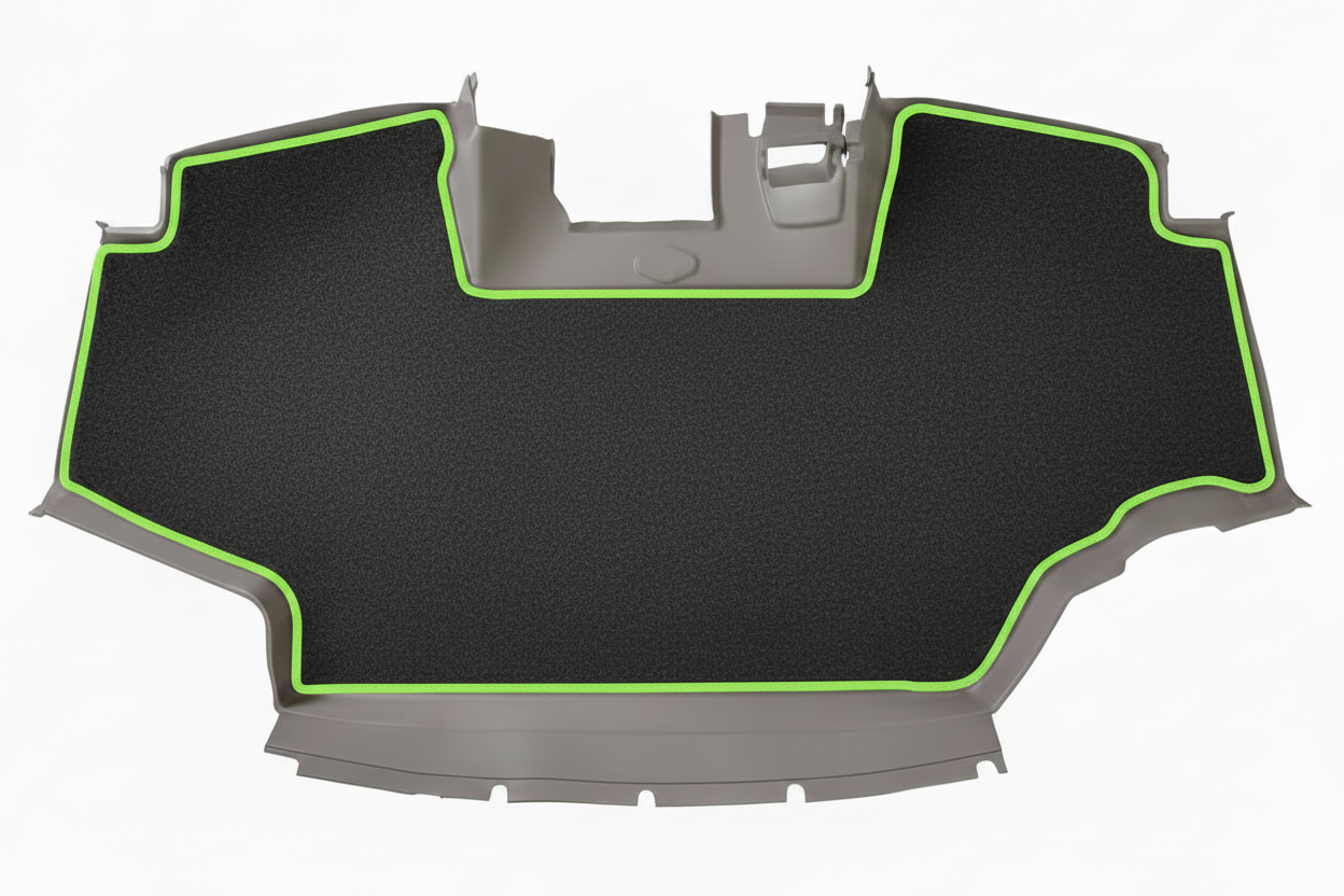 Velour Carpet Grey Lime Trim